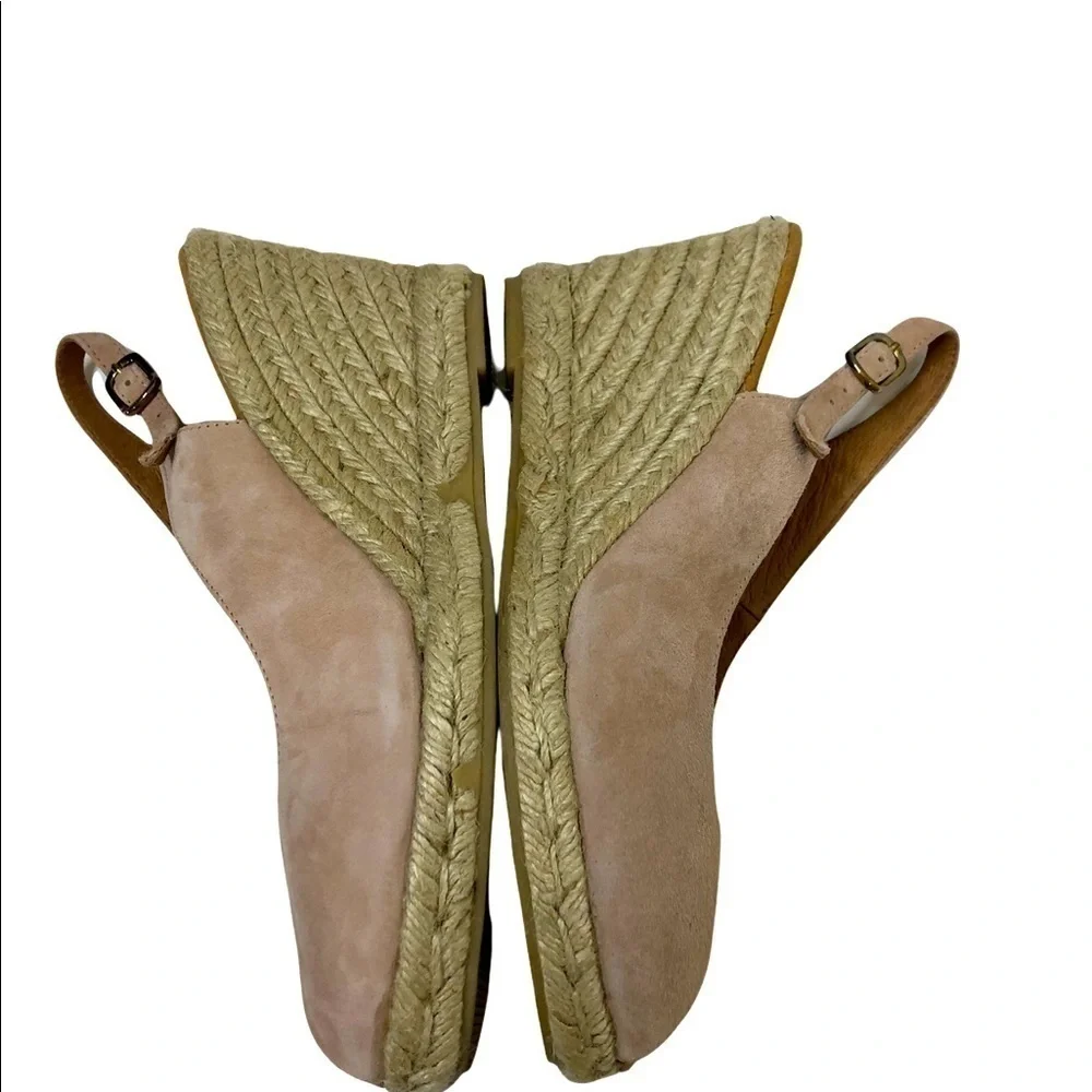 MAYPOL Slingback‎ Beige Suede Wedges